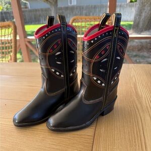 ENCO NAT’L Black and Red Western Boots